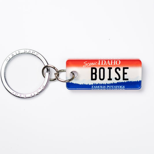 IDAHO 'ID' LICENSE PLATE CUSTOM KEYCHAIN