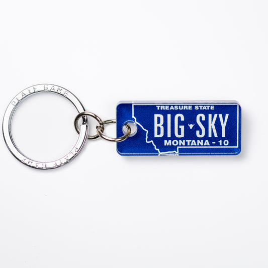 MONTANA 'MT' LICENSE PLATE CUSTOM KEYCHAIN