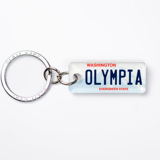 WASHINGTON 'WA' LICENSE PLATE CUSTOM KEYCHAIN